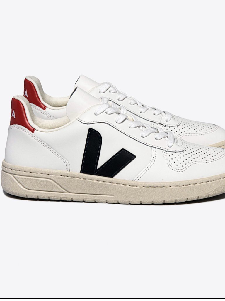 Veja- Women's V-10 Leather White Nautico Pekin